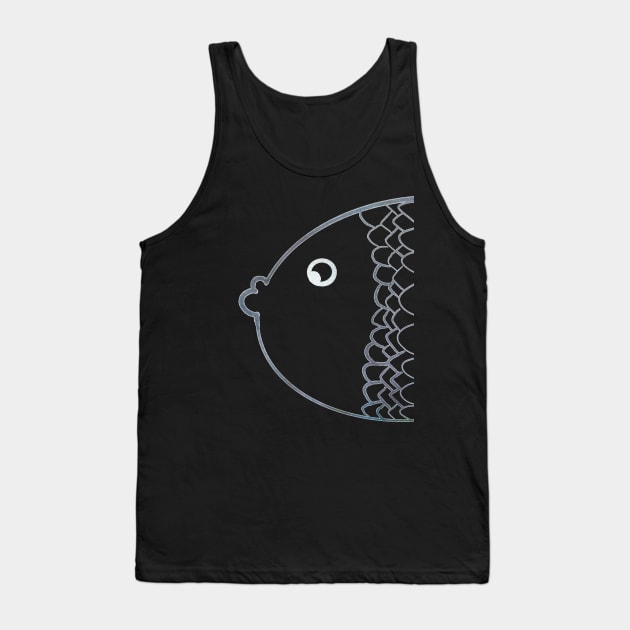 Colorful karp rainbow grey Tank Top by Uwaki